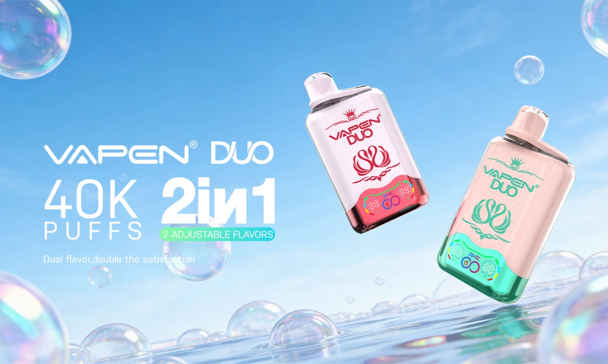 VAPEN DUO 40000 — 2in1 Dual Tanks · Smart LCD · Up to 40,000 Puffs