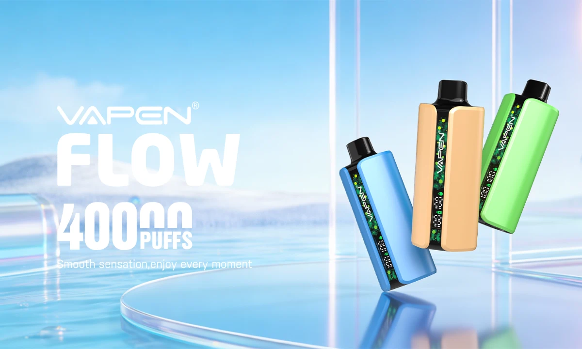 VAPEN FLOW 40K — 40,000 Puffs · Taste Consistent Tech · Consistent Flavor