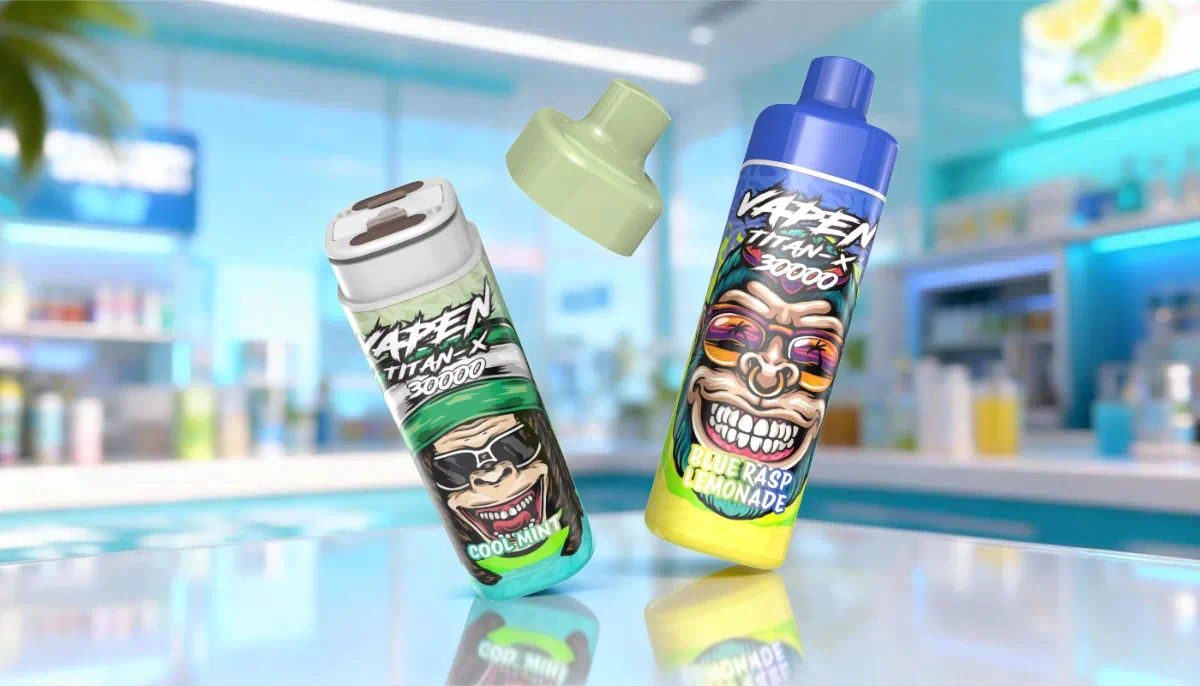 VAPEN TITAN‑X — 30K Puffs · Dual Mesh · Bottom Airflow · Refillable Port